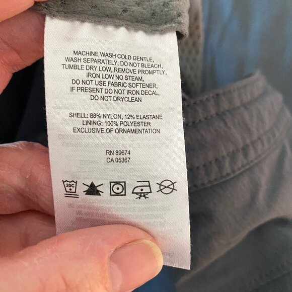 Mountain Hardwear size Women's 10/32 Gray Cargo Stretchy Hiking Outdoors Pants - Picture 10 of 11